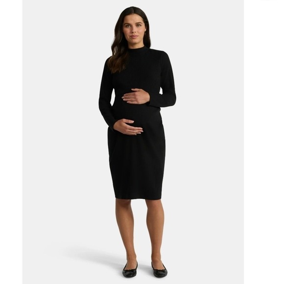 Time & Tru Maternity 2-Piece Black Ribbed Tank Dress‎ Set Large 12-14 NWT - Picture 12 of 12